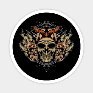 SAMURAI SKULL Magnet